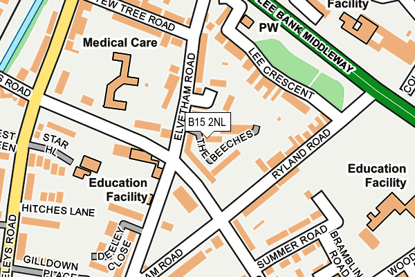 B15 2NL map - OS OpenMap – Local (Ordnance Survey) B15 2NL map - OS OpenMap – Local (Ordnance Survey)