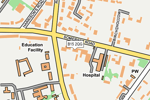 B15 2QG map - OS OpenMap – Local (Ordnance Survey) B15 2QG map - OS OpenMap – Local (Ordnance Survey)
