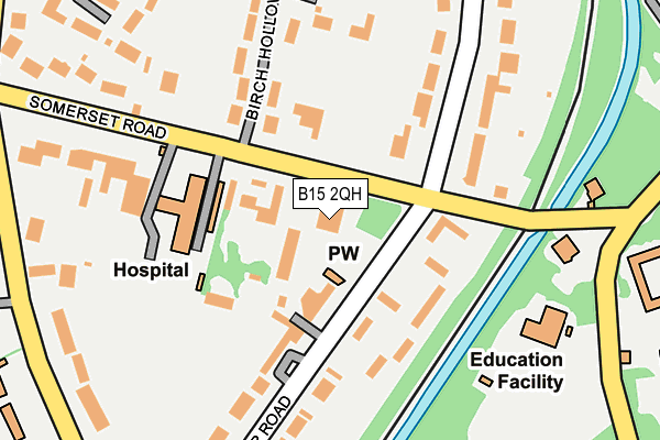 B15 2QH map - OS OpenMap – Local (Ordnance Survey)