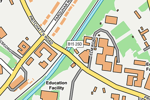 B15 2SD map - OS OpenMap – Local (Ordnance Survey) B15 2SD map - OS OpenMap – Local (Ordnance Survey)