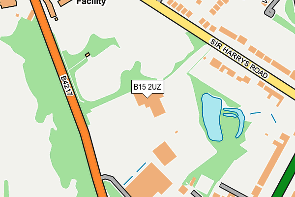 B15 2UZ map - OS OpenMap – Local (Ordnance Survey) B15 2UZ map - OS OpenMap – Local (Ordnance Survey)