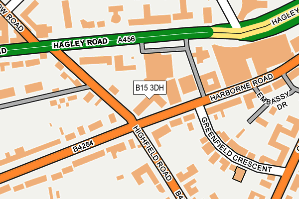 B15 3DH map - OS OpenMap – Local (Ordnance Survey) B15 3DH map - OS OpenMap – Local (Ordnance Survey)
