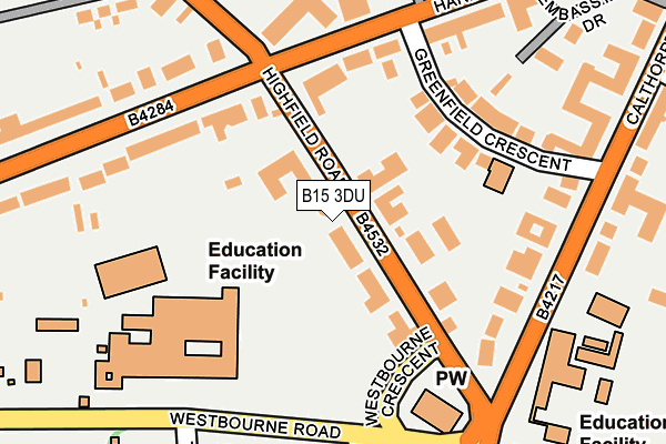 B15 3DU map - OS OpenMap – Local (Ordnance Survey) B15 3DU map - OS OpenMap – Local (Ordnance Survey)