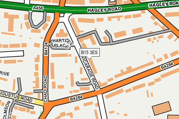 B15 3ES map - OS OpenMap – Local (Ordnance Survey)