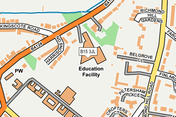 B15 3JL map - OS OpenMap – Local (Ordnance Survey) B15 3JL map - OS OpenMap – Local (Ordnance Survey)