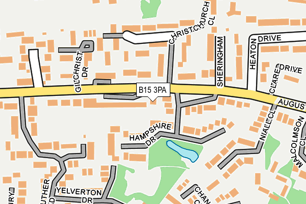 B15 3PA map - OS OpenMap – Local (Ordnance Survey) B15 3PA map - OS OpenMap – Local (Ordnance Survey)