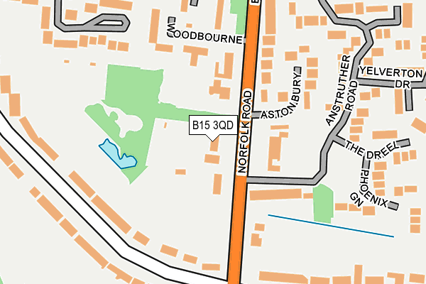 B15 3QD map - OS OpenMap – Local (Ordnance Survey) B15 3QD map - OS OpenMap – Local (Ordnance Survey)
