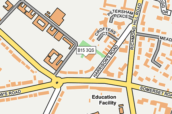 B15 3QS map - OS OpenMap – Local (Ordnance Survey) B15 3QS map - OS OpenMap – Local (Ordnance Survey)