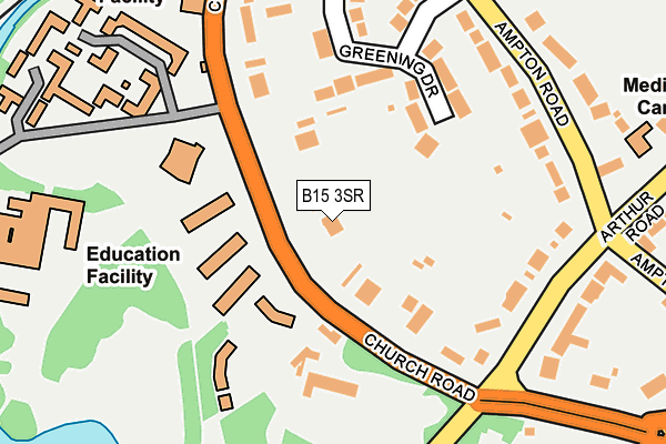 B15 3SR map - OS OpenMap – Local (Ordnance Survey) B15 3SR map - OS OpenMap – Local (Ordnance Survey)