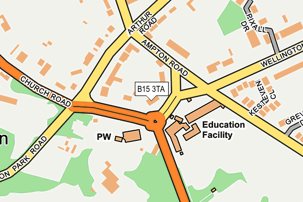 B15 3TA map - OS OpenMap – Local (Ordnance Survey) B15 3TA map - OS OpenMap – Local (Ordnance Survey)