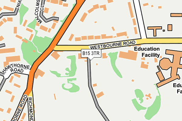 B15 3TR map - OS OpenMap – Local (Ordnance Survey) B15 3TR map - OS OpenMap – Local (Ordnance Survey)