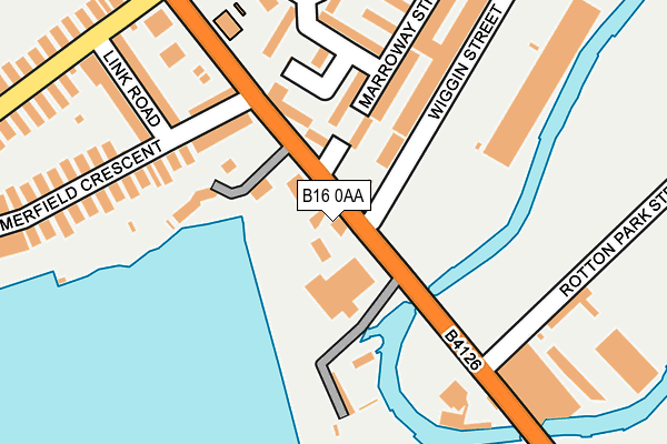 B16 0AA map - OS OpenMap – Local (Ordnance Survey) B16 0AA map - OS OpenMap – Local (Ordnance Survey)