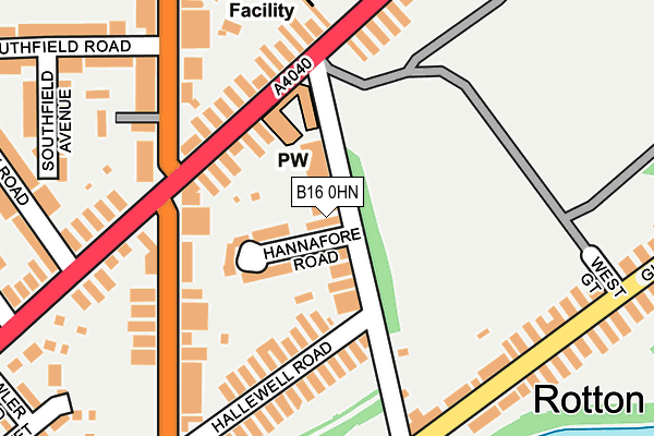 B16 0HN map - OS OpenMap – Local (Ordnance Survey) B16 0HN map - OS OpenMap – Local (Ordnance Survey)