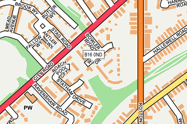 B16 0ND map - OS OpenMap – Local (Ordnance Survey) B16 0ND map - OS OpenMap – Local (Ordnance Survey)