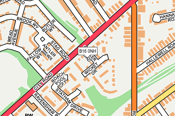 B16 0NH map - OS OpenMap – Local (Ordnance Survey) B16 0NH map - OS OpenMap – Local (Ordnance Survey)