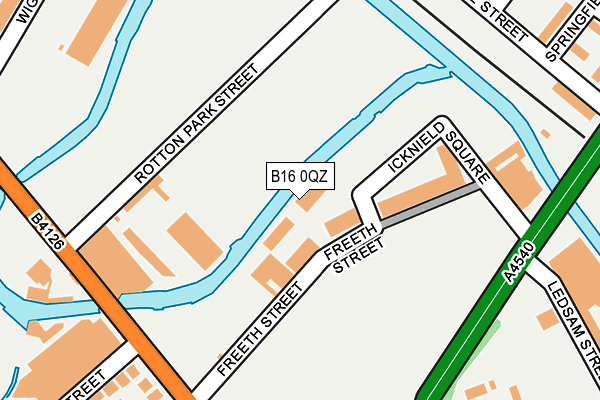 B16 0QZ map - OS OpenMap – Local (Ordnance Survey) B16 0QZ map - OS OpenMap – Local (Ordnance Survey)