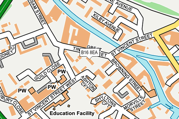 B16 8EA map - OS OpenMap – Local (Ordnance Survey) B16 8EA map - OS OpenMap – Local (Ordnance Survey)