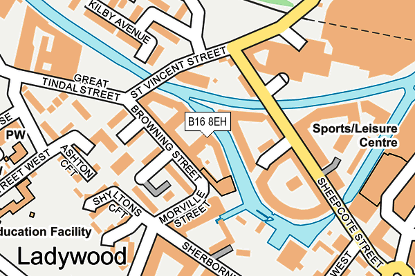 B16 8EH map - OS OpenMap – Local (Ordnance Survey) B16 8EH map - OS OpenMap – Local (Ordnance Survey)