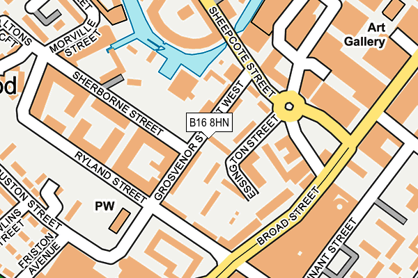 B16 8HN map - OS OpenMap – Local (Ordnance Survey) B16 8HN map - OS OpenMap – Local (Ordnance Survey)