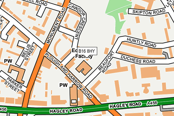 B16 8HY map - OS OpenMap – Local (Ordnance Survey) B16 8HY map - OS OpenMap – Local (Ordnance Survey)