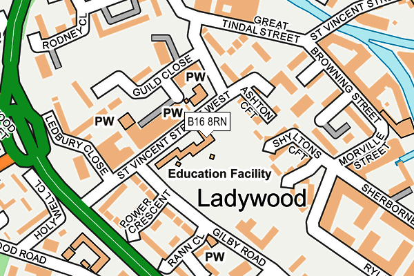 B16 8RN map - OS OpenMap – Local (Ordnance Survey) B16 8RN map - OS OpenMap – Local (Ordnance Survey)
