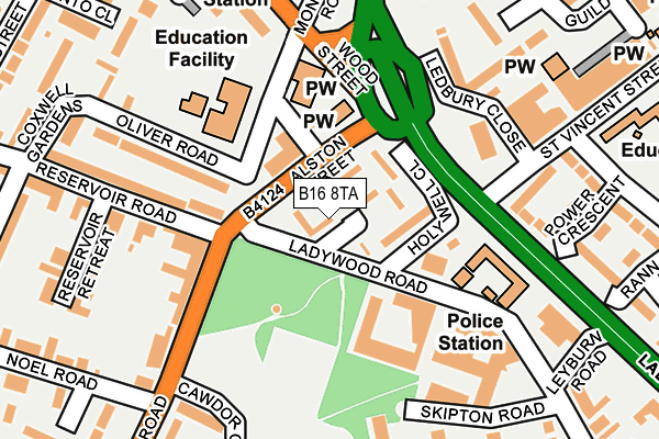 B16 8TA map - OS OpenMap – Local (Ordnance Survey) B16 8TA map - OS OpenMap – Local (Ordnance Survey)