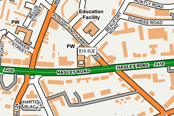B16 8UE map - OS OpenMap – Local (Ordnance Survey) B16 8UE map - OS OpenMap – Local (Ordnance Survey)
