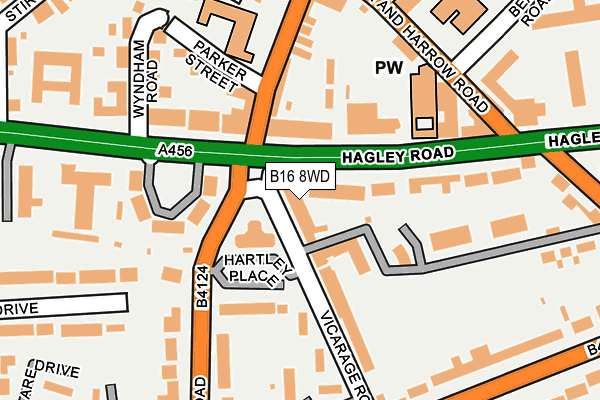 B16 8WD map - OS OpenMap – Local (Ordnance Survey) B16 8WD map - OS OpenMap – Local (Ordnance Survey)