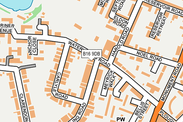 B16 9DB map - OS OpenMap – Local (Ordnance Survey) B16 9DB map - OS OpenMap – Local (Ordnance Survey)
