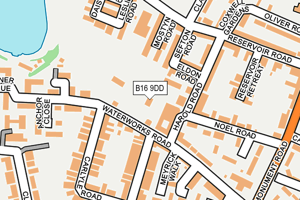 B16 9DD map - OS OpenMap – Local (Ordnance Survey) B16 9DD map - OS OpenMap – Local (Ordnance Survey)