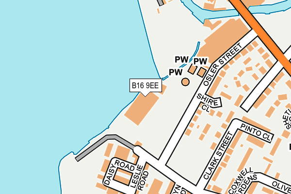 B16 9EE map - OS OpenMap – Local (Ordnance Survey) B16 9EE map - OS OpenMap – Local (Ordnance Survey)