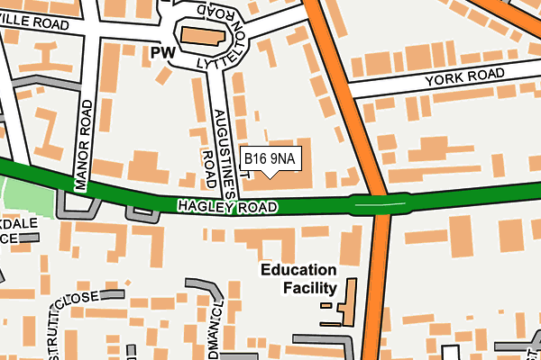B16 9NA map - OS OpenMap – Local (Ordnance Survey) B16 9NA map - OS OpenMap – Local (Ordnance Survey)
