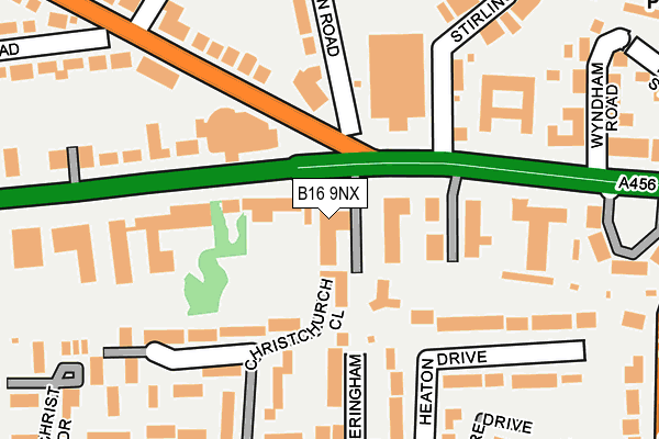 B16 9NX map - OS OpenMap – Local (Ordnance Survey) B16 9NX map - OS OpenMap – Local (Ordnance Survey)