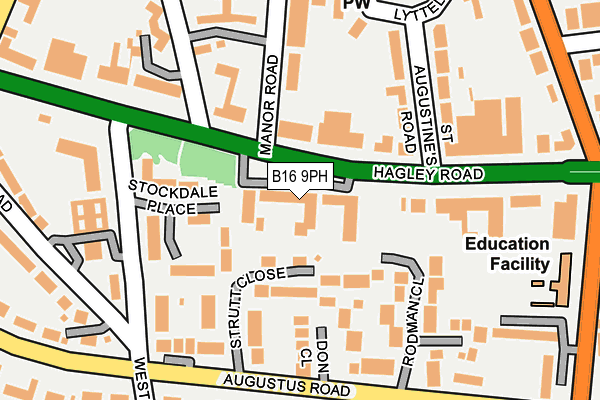 B16 9PH map - OS OpenMap – Local (Ordnance Survey) B16 9PH map - OS OpenMap – Local (Ordnance Survey)