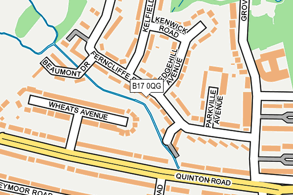 B17 0QG map - OS OpenMap – Local (Ordnance Survey) B17 0QG map - OS OpenMap – Local (Ordnance Survey)