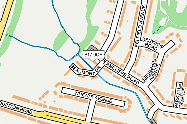 B17 0QH map - OS OpenMap – Local (Ordnance Survey)