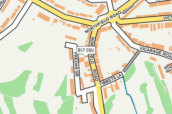 B17 0SU map - OS OpenMap – Local (Ordnance Survey) B17 0SU map - OS OpenMap – Local (Ordnance Survey)