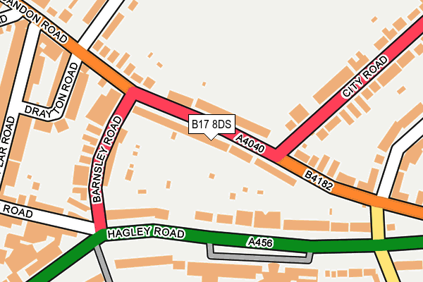 B17 8DS map - OS OpenMap – Local (Ordnance Survey)