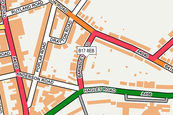 B17 8EB map - OS OpenMap – Local (Ordnance Survey) B17 8EB map - OS OpenMap – Local (Ordnance Survey)