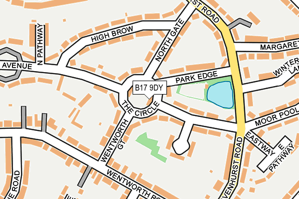 B17 9DY map - OS OpenMap – Local (Ordnance Survey) B17 9DY map - OS OpenMap – Local (Ordnance Survey)