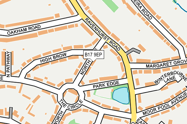 B17 9EP map - OS OpenMap – Local (Ordnance Survey) B17 9EP map - OS OpenMap – Local (Ordnance Survey)