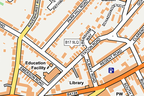 B17 9LQ map - OS OpenMap – Local (Ordnance Survey) B17 9LQ map - OS OpenMap – Local (Ordnance Survey)
