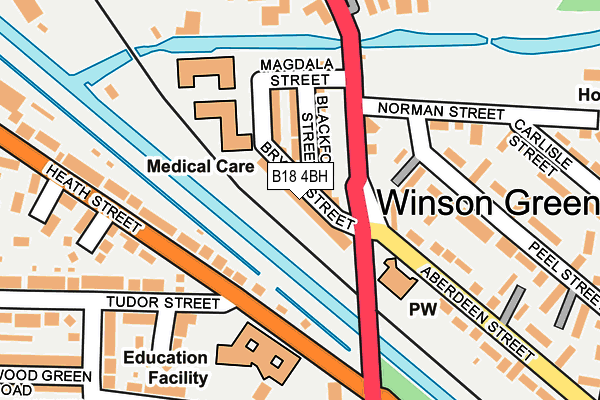 B18 4BH map - OS OpenMap – Local (Ordnance Survey) B18 4BH map - OS OpenMap – Local (Ordnance Survey)