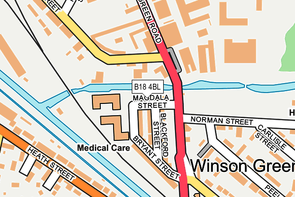 B18 4BL map - OS OpenMap – Local (Ordnance Survey) B18 4BL map - OS OpenMap – Local (Ordnance Survey)
