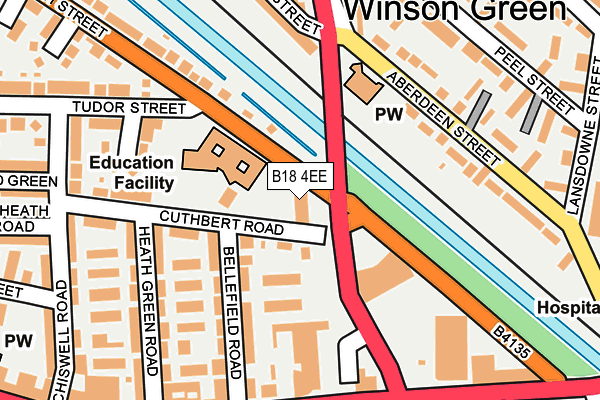 B18 4EE map - OS OpenMap – Local (Ordnance Survey) B18 4EE map - OS OpenMap – Local (Ordnance Survey)