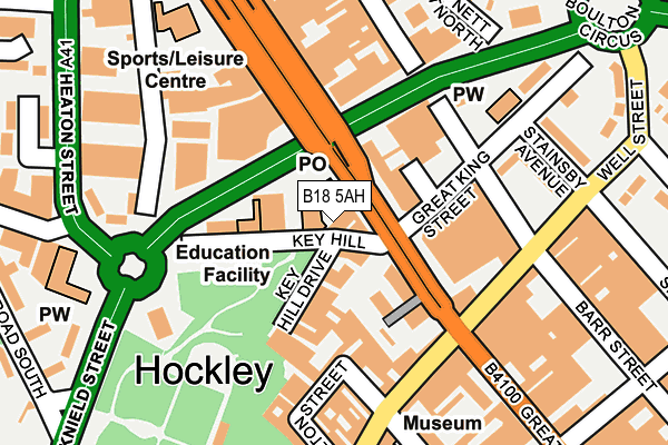 B18 5AH map - OS OpenMap – Local (Ordnance Survey) B18 5AH map - OS OpenMap – Local (Ordnance Survey)