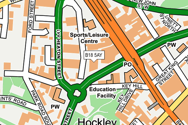 B18 5AY map - OS OpenMap – Local (Ordnance Survey) B18 5AY map - OS OpenMap – Local (Ordnance Survey)