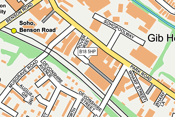 B18 5HP map - OS OpenMap – Local (Ordnance Survey) B18 5HP map - OS OpenMap – Local (Ordnance Survey)