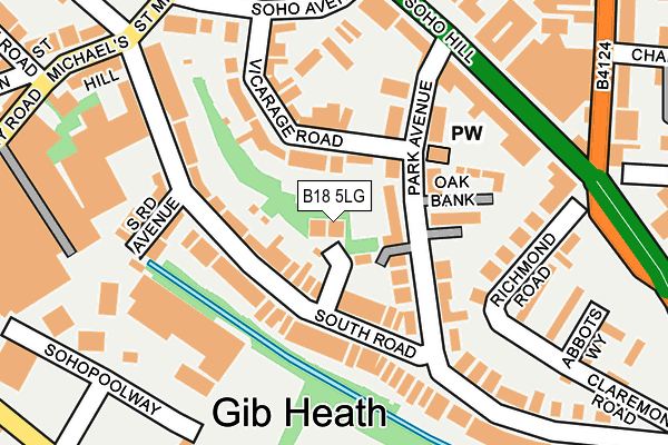B18 5LG map - OS OpenMap – Local (Ordnance Survey) B18 5LG map - OS OpenMap – Local (Ordnance Survey)