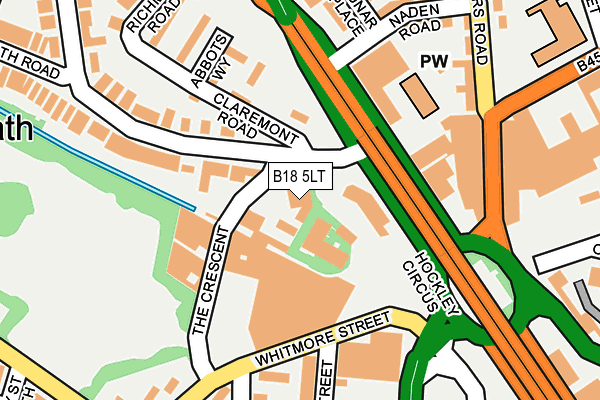 B18 5LT map - OS OpenMap – Local (Ordnance Survey) B18 5LT map - OS OpenMap – Local (Ordnance Survey)